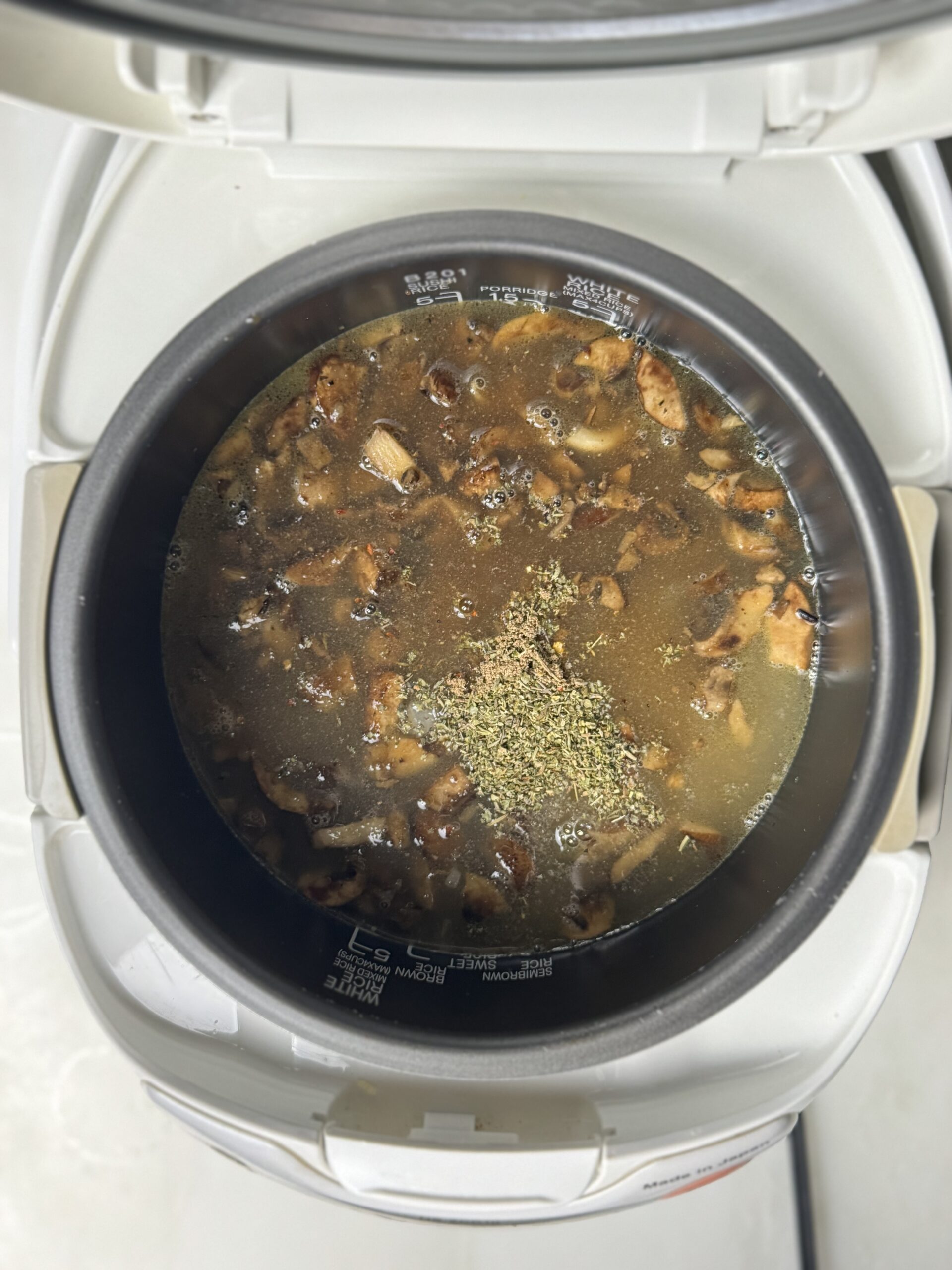 wild rice in a rice cooker