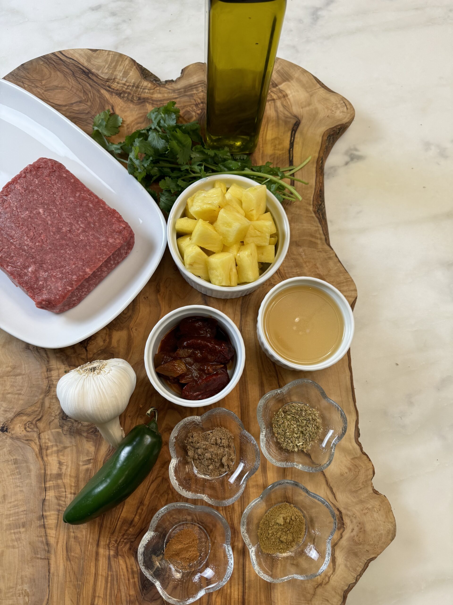 ingredients for bison tacos