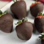 dark chocolate covered strawberries