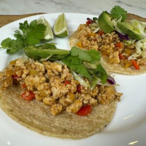 Ground chicken tacos