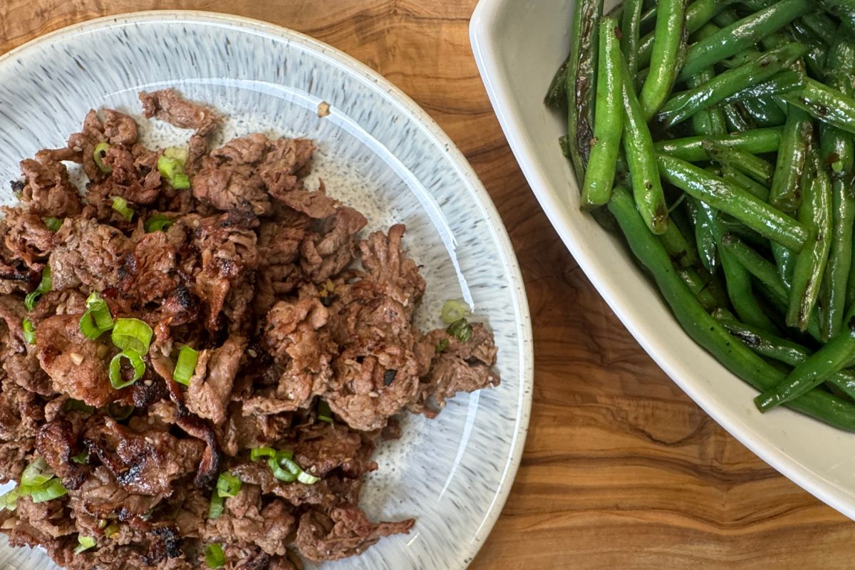 Beef Bulgogi and green beans