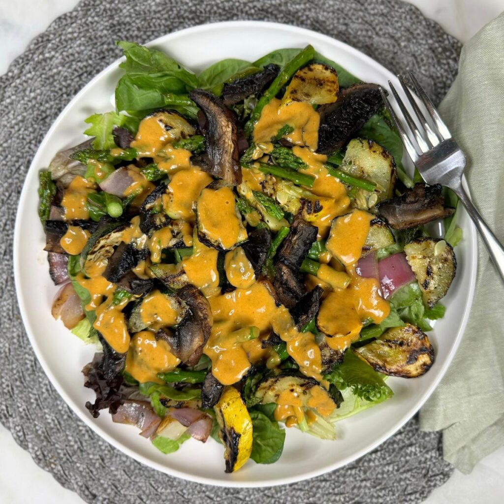 Grilled Veggies with Sundried Tomato Vinaigrette