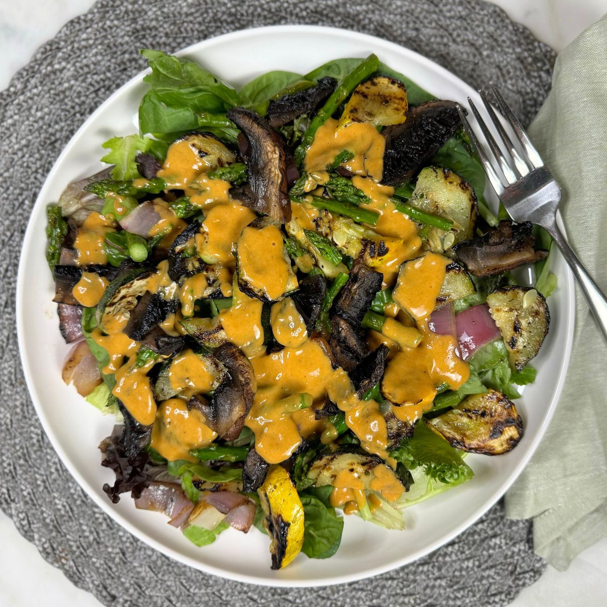 Grilled Veggies with Sundried Tomato Vinaigrette