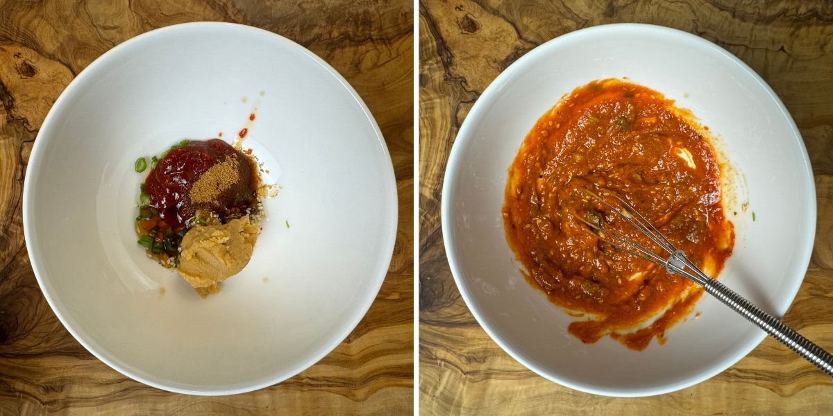 Mixing Ssamjang Sauce in Bowl