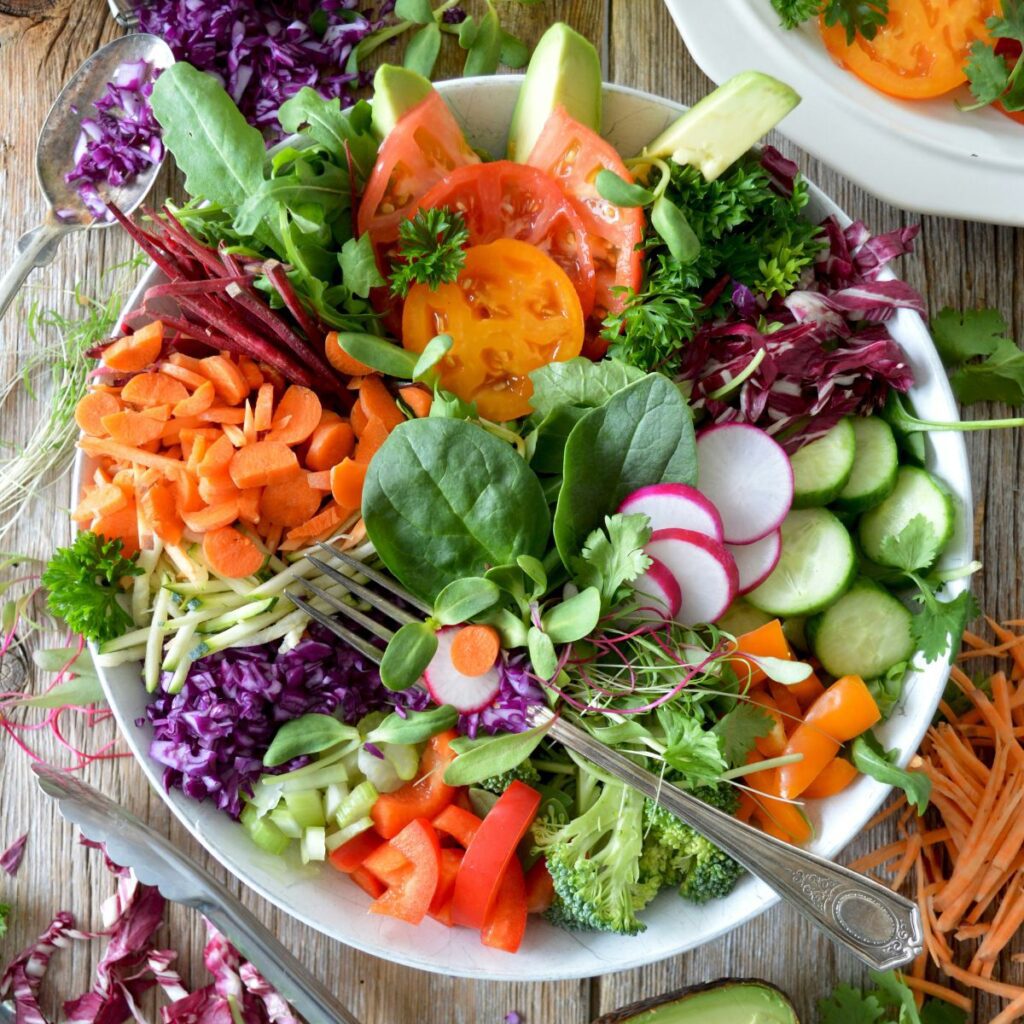 Bowl of assorted vegetables, photo by Nadine Primeau